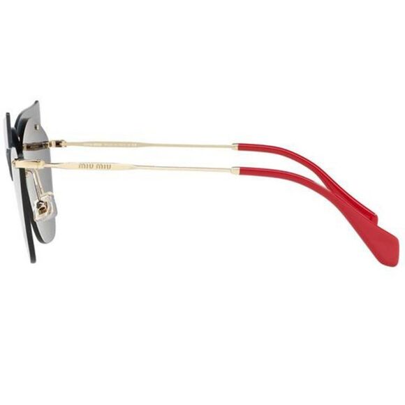 Miu Miu Sunglasses Pale Gold Red w/Purple Lens - Picture 4 of 5